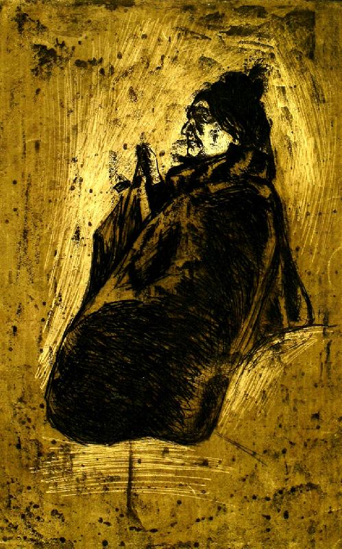 Edvard Munch gammal kvinna med paraply china oil painting image